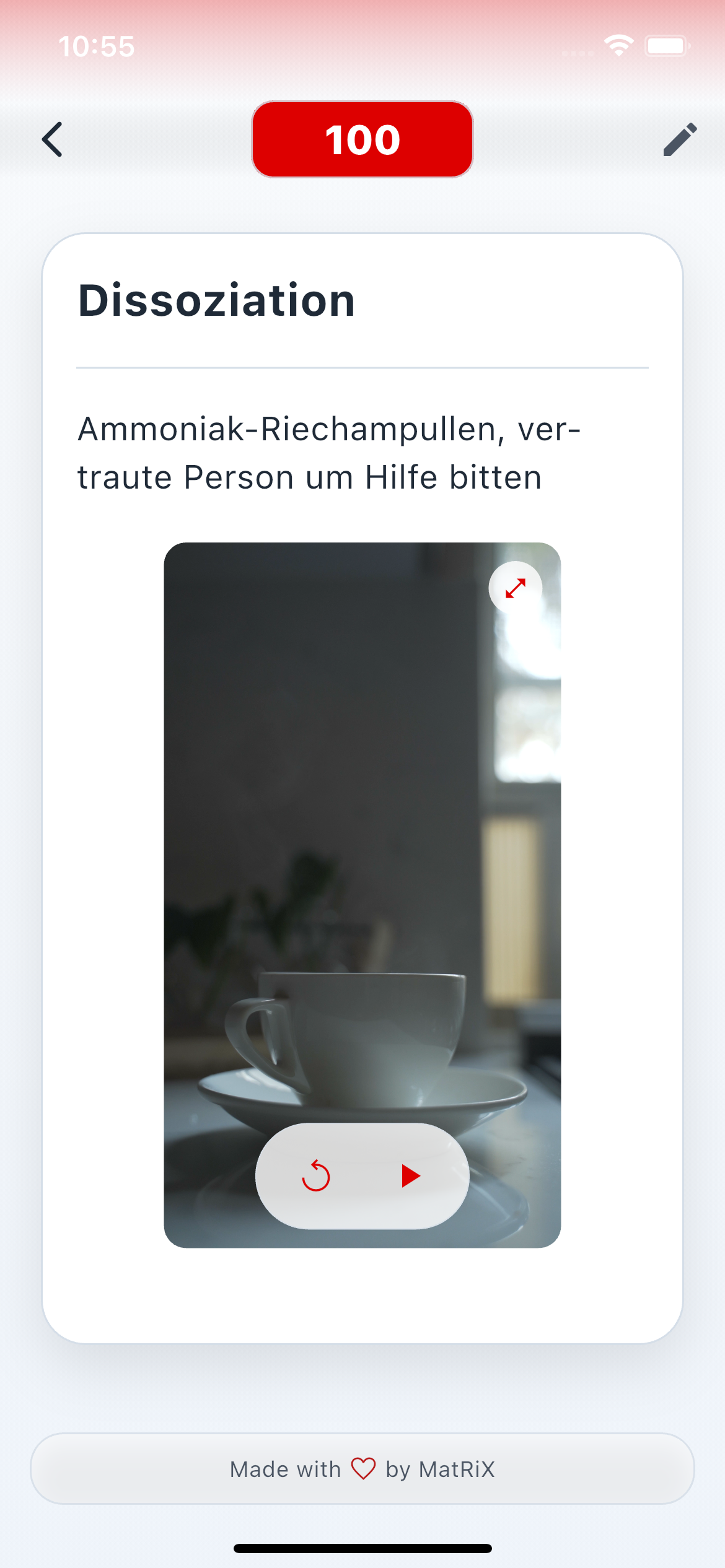 Video in der MindstAid Detailansicht